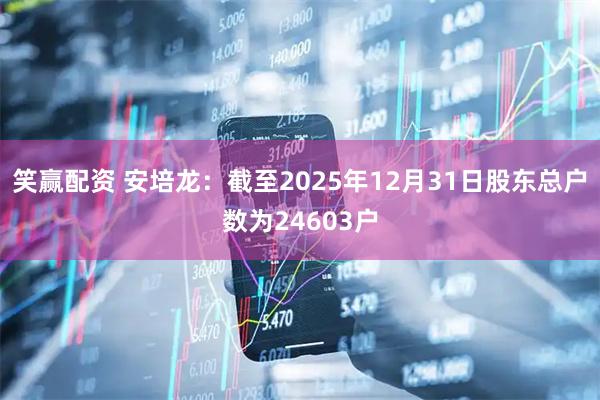 笑赢配资 安培龙：截至2025年12月31日股东总户数为24603户