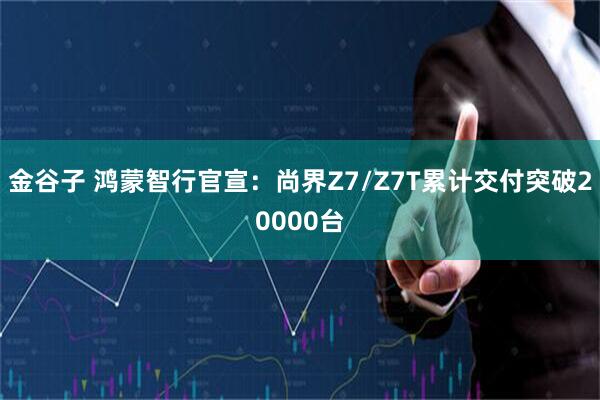 金谷子 鸿蒙智行官宣：尚界Z7/Z7T累计交付突破20000台